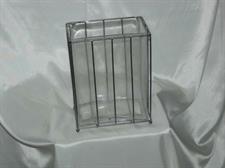VASO VETRO CM.25 C/PORTAVASO METAL.