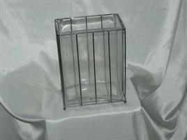 VASO VETRO CM.25 C/PORTAVASO METAL.