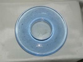 PORTACANDELE VETRO TONDO CM.18 BLU