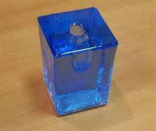 PORTACANDELE VETRO CM.4X6 BLU