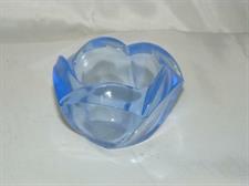 CIOTOLA VETRO FIORE CM.10X6 BLU