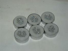 6 CANDELE C/CORONA ARGENTO CM.4