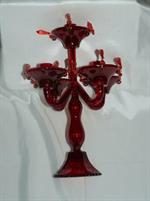 CANDELABRO VETRO ROSSO CM.32