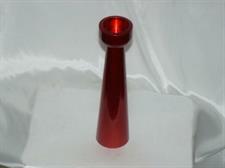 PORTACANDELE LEG.FOGLIE ROSSO CM.25