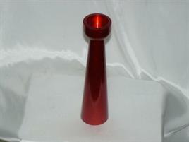 PORTACANDELE LEG.FOGLIE ROSSO CM.25