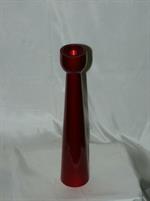 PORTACANDELE LEG.FOGLIE ROSSO CM.35