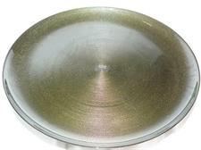PIATTO VETRO METAL D50 OLIVE