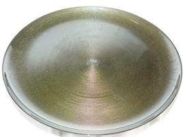 PIATTO VETRO METAL D50 OLIVE