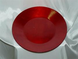 PIATTO ROSSO CM.32 LEGNO