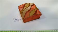 SCATOLINA QUADRATA ARANCIO ORO MET.