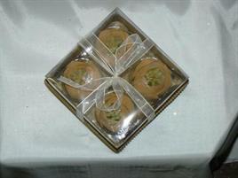 4 CANDELE TULIPANO 5X7 AMBRA