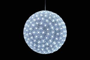 PALLA DA APPENDERE CM.30 C/300 LED BIANCHI FISSI