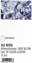 180 LED BIANCHI C/CAVO BIANCO E GIO CHI LUCE, CAVO ALIM. MT.1,5