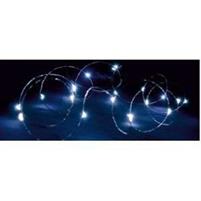 20 GOCCE DI LED BIANCO SU FILO DI RAME, A BATT., MODELLABILE, 2