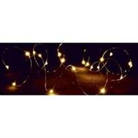 20 GOCCE DI LED BIANCO CALDO SU FILO DI RAME, A BATT., MODELLAB