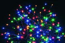 300 LED MULTI C/GIOCHI L., X EST.,  LUCI MT.10, CAVO MT.4, TRASF