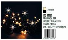 PROLUNGA PER 100 LUCCIOLONE LED BIA NCO CALDO, 10 MT, CAVO SCURO