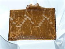 STOFFA CM.100X80 AMBRA RICAMO ORO