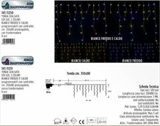 TENDA SFALSATA 128 LED CM.350X80, 2  COL. PROGRAMMABILI C/CONTRO