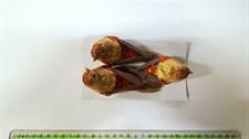 3 UCCELLINI CM.12 PIUME MARRONE     E PAILLETTE
