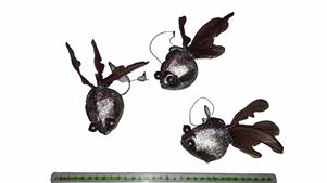 3 PESCI BLU/ARGENTO CM.16,5 IN BUSTA