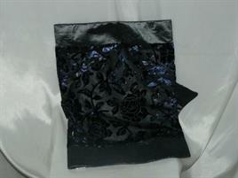 CENTROTAVOLA CM.130X40 GRIGLIA C/ROSE VELLUTO BLU