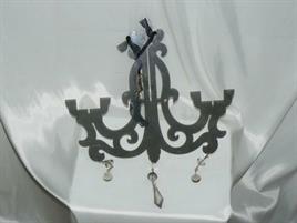 LAMPADARIO PLEXIGLAS CM.33X35 NERO C/4 PORTA TEA LITE