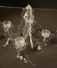 LAMPADARIO PLEXIGLAS CM.66X54 TRASPARENTE C/8 PORTA TEA LITE