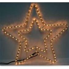 DOPPIA STELLA C/STRISCIA LED BIANCO  CALDO, CM.90 C/171 LED