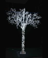 ALBERO METALLO CM.180 BIANCO C/1.03 5 LUCCIOLONE LED BIANCHE, 16