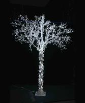 ALBERO METALLO CM.180 BIANCO C/1.03 5 LUCCIOLONE LED BIANCHE, 16