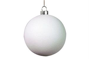 SFERA CM.10 BIANCO GLITTER
