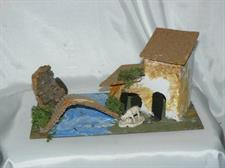 CASA GESSO CM.26X14 C/PONTE E FIUME