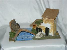 CASA GESSO CM.26X14 C/PONTE E FIUME
