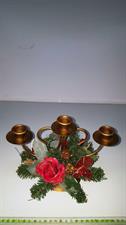 PORTACANDELE DECORATO RED X 3