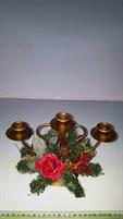 PORTACANDELE DECORATO RED X 3