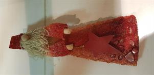 BABBO NATALE C/STRASS ROSSO CM.44