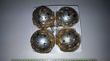 4 PALLE PERLINATE CM.8 BEIGE/CREMA