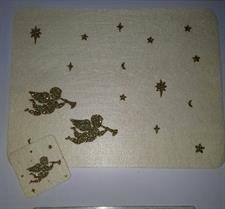 4 TOVAGLIETTE AMERICANE CON SOTTOBICCHIERI IVORY GOLD