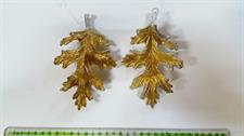 DECORAZIONE FOGLIA QUERCIA GLIT/GHIACCIO GOLD