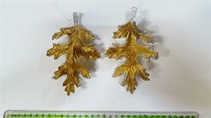 DECORAZIONE FOGLIA QUERCIA GLIT/GHIACCIO GOLD