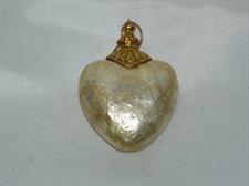 DECORAZIONE CUORE CAPIZ 8X12.5 LT.GOLD