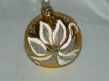 6 PALLE VETRO FLOR GOLD CM.8
