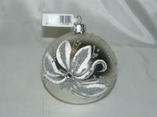 6 PALLE VETRO FLOR SILVER
