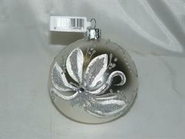 6 PALLE VETRO FLOR SILVER