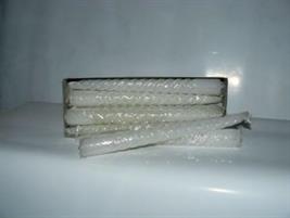 8 CANDELE TORCIGLIONE BIANCO CM.20