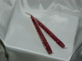12 CANDELE TORCIGLIONE RED CM.20