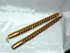 12 CANDELE TORCIGLIONE ORO CM.25