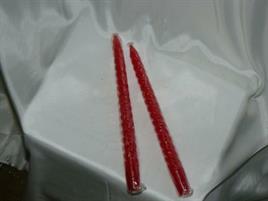 12 CANDELE TORCIGLIONE RED CM.25