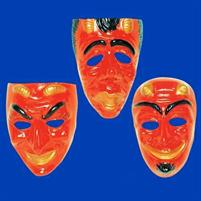 Maschera diavolo serigrafato in pvc  modelli assortiti